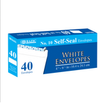 Bazic Bazic Self-Seal White Envelopes (40/Pk)