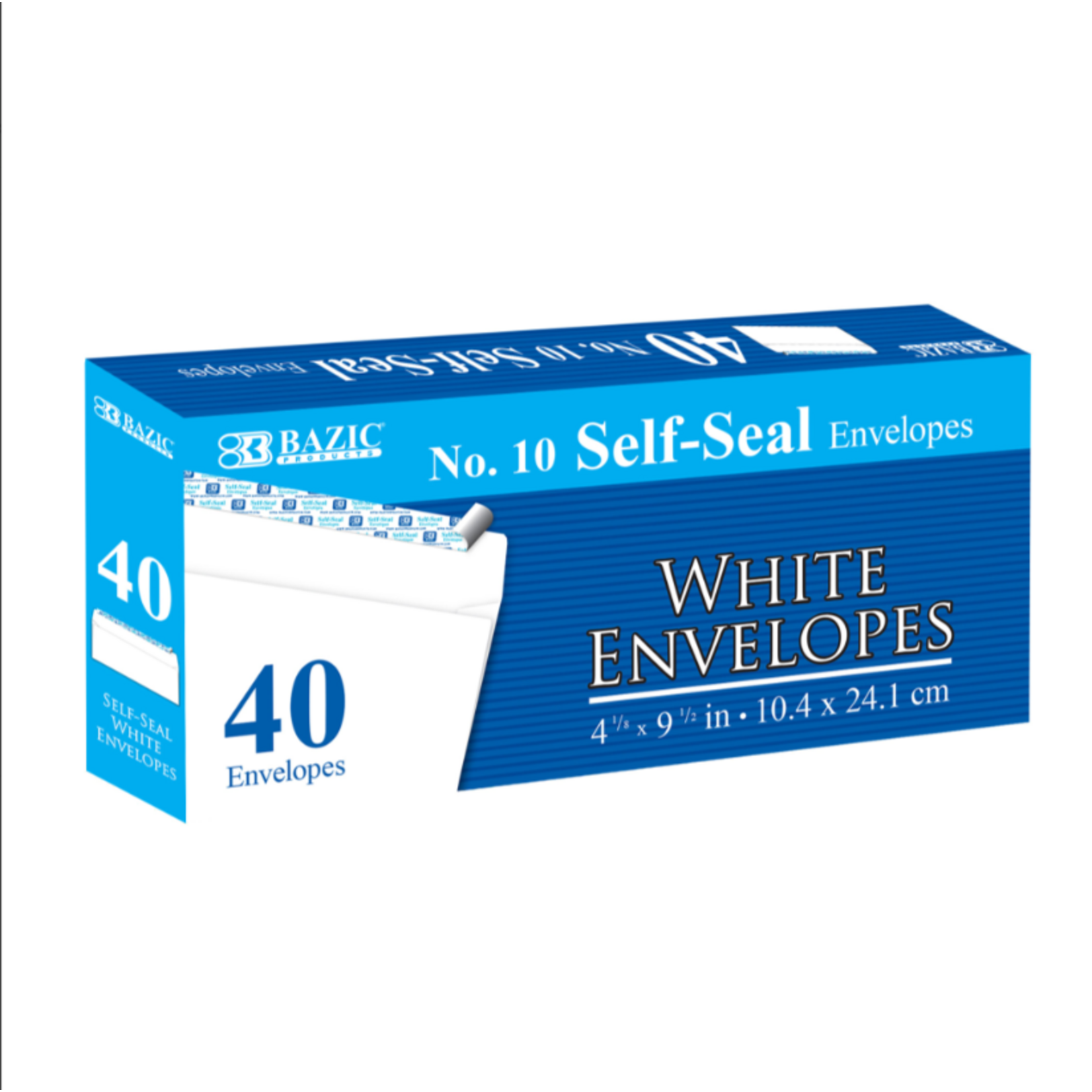 Bazic Bazic Self-Seal White Envelopes (40/Pk)