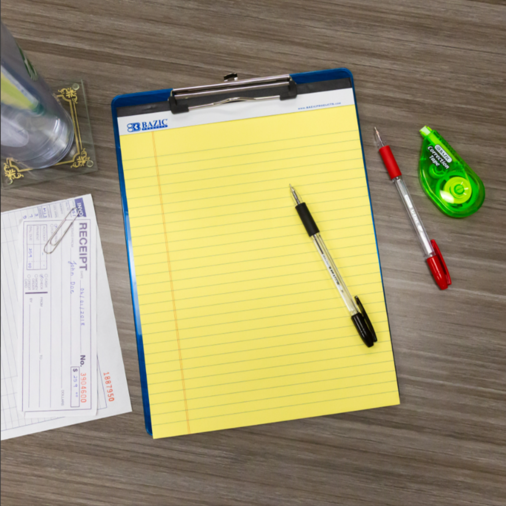 Bazic Bazic Canary Perforated Writing Pads 8.5"x11.75" (50 Sheets)