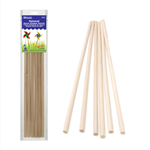 Bazic Bazic Round Natural Wooden Dowel 3/8"x12" (6/Pk)