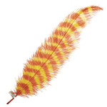 Premium Plumes 21-24 Inch Striped - Red Hot Rio