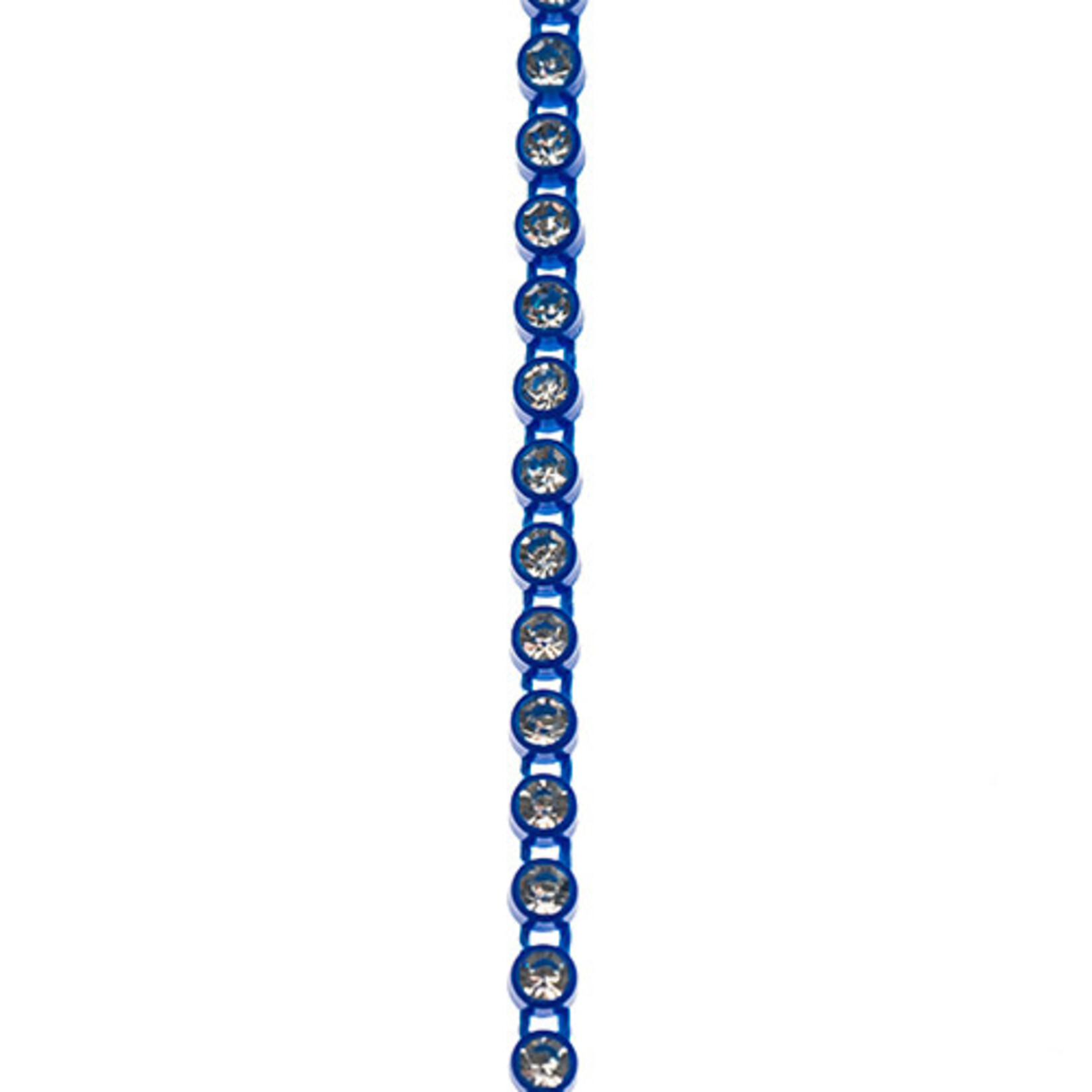 Crystal Lane Rhinestone Banding 10Yds 1Row SS8 Royal Blue Casing - Crystal
