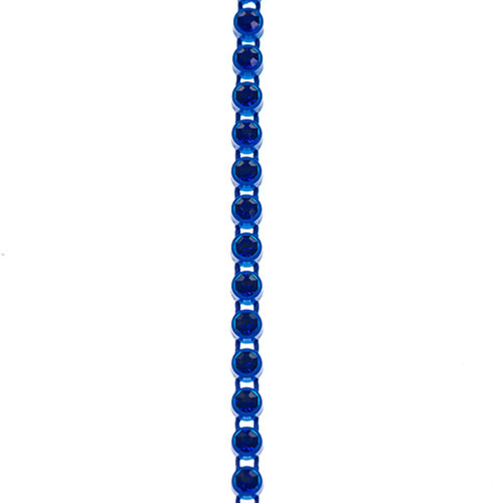 Crystal Lane Rhinestone Banding 10Yds 1Row SS8 Naving Casing - Sapphire
