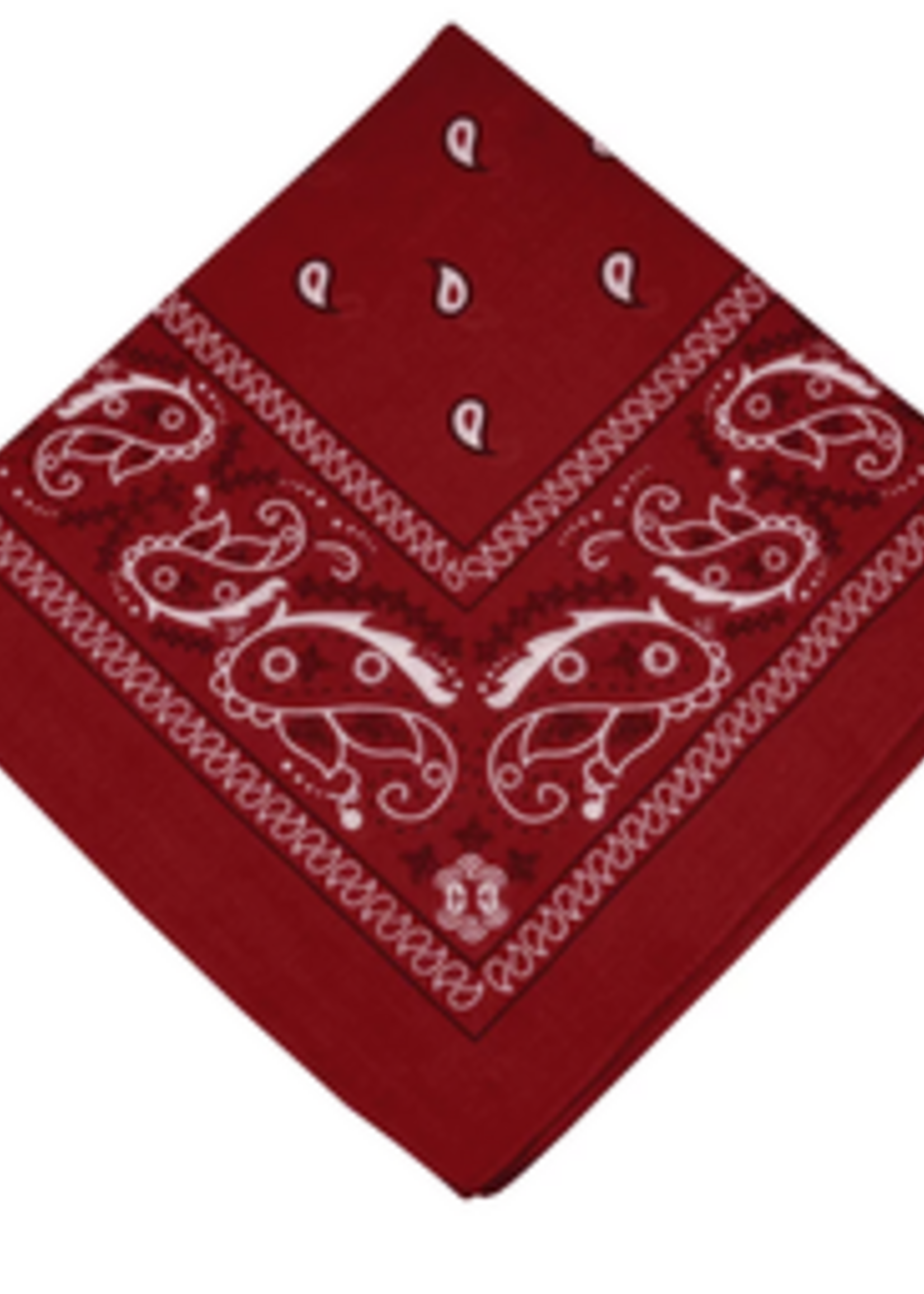 Bandana Paisley Patterned Burgundy