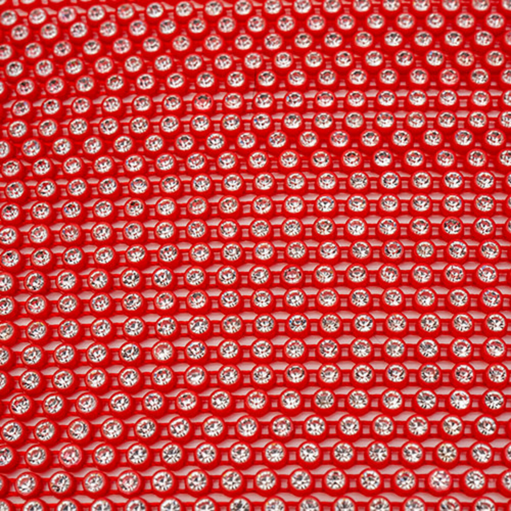 Rhinestone Banding 10Yds 1Row SS8 Tangerine Casing - Crystal