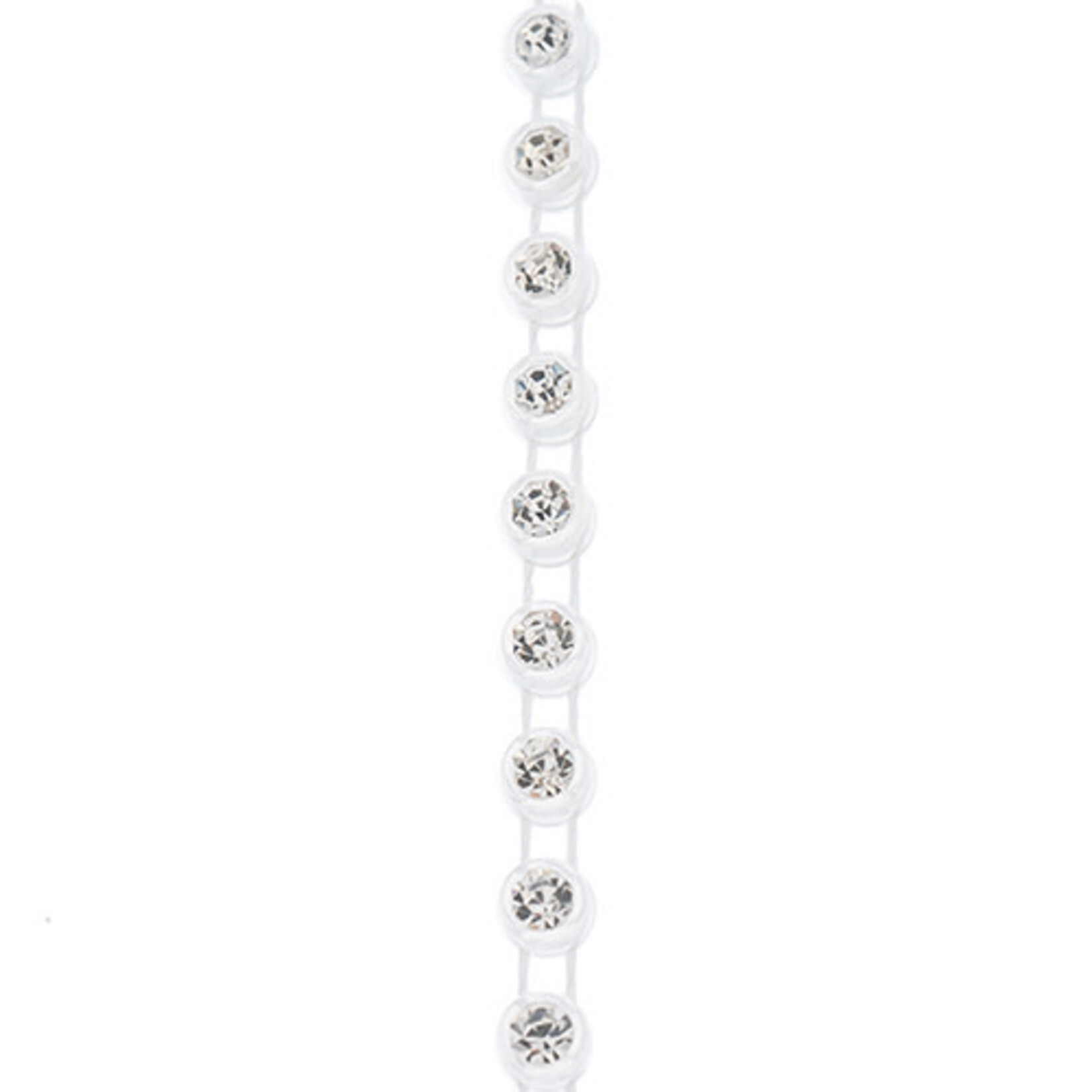 Crystal Lane Rhinestone Banding 10Yds 1Row SS10 Transparent Casing - Crystal
