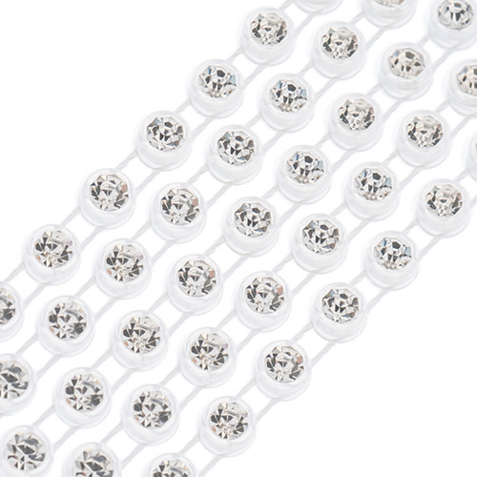 Crystal Lane Rhinestone Banding 1Yd 1Row SS10Transparent Casing - Crystal