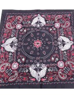 Bandana Patterned Paisley Skull with Wings
