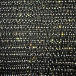 Polyester Spandex Mesh with AB Stones - Black