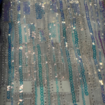 Poly Mesh with Embroidery Spangle Rhinestone - Rainbow