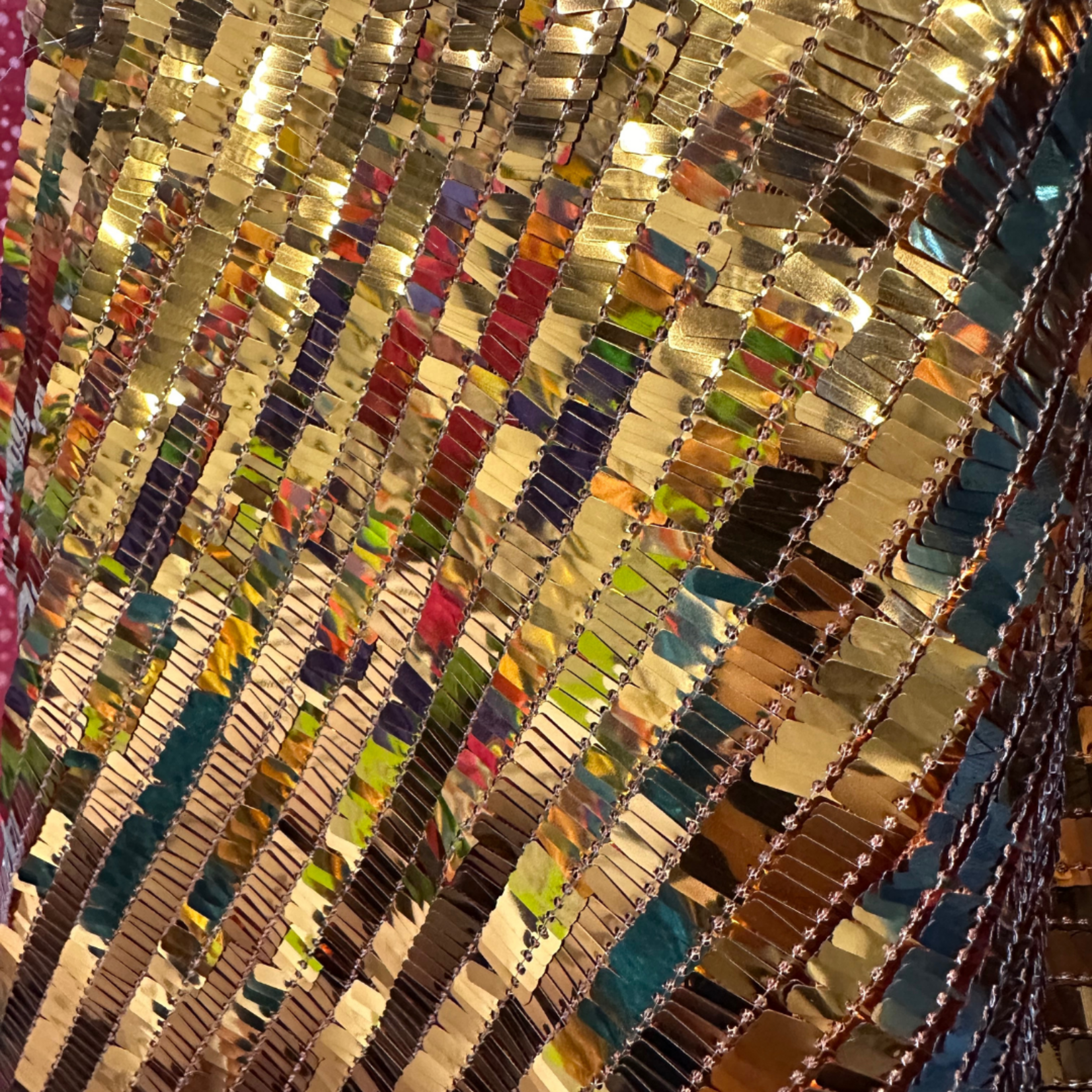 Hanging Sequin Mesh - Copper