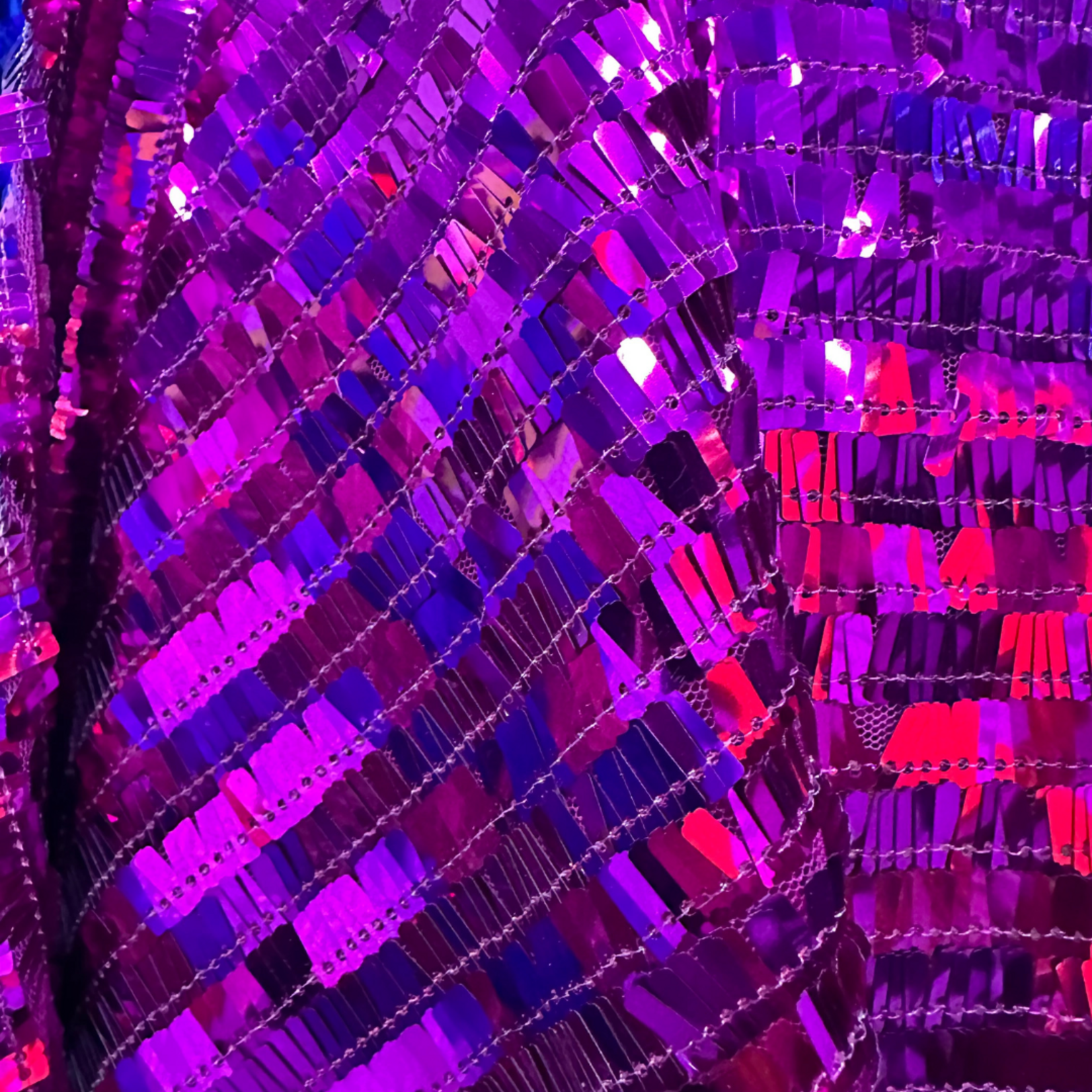 Hanging Sequin Mesh - Fuchsia Pink