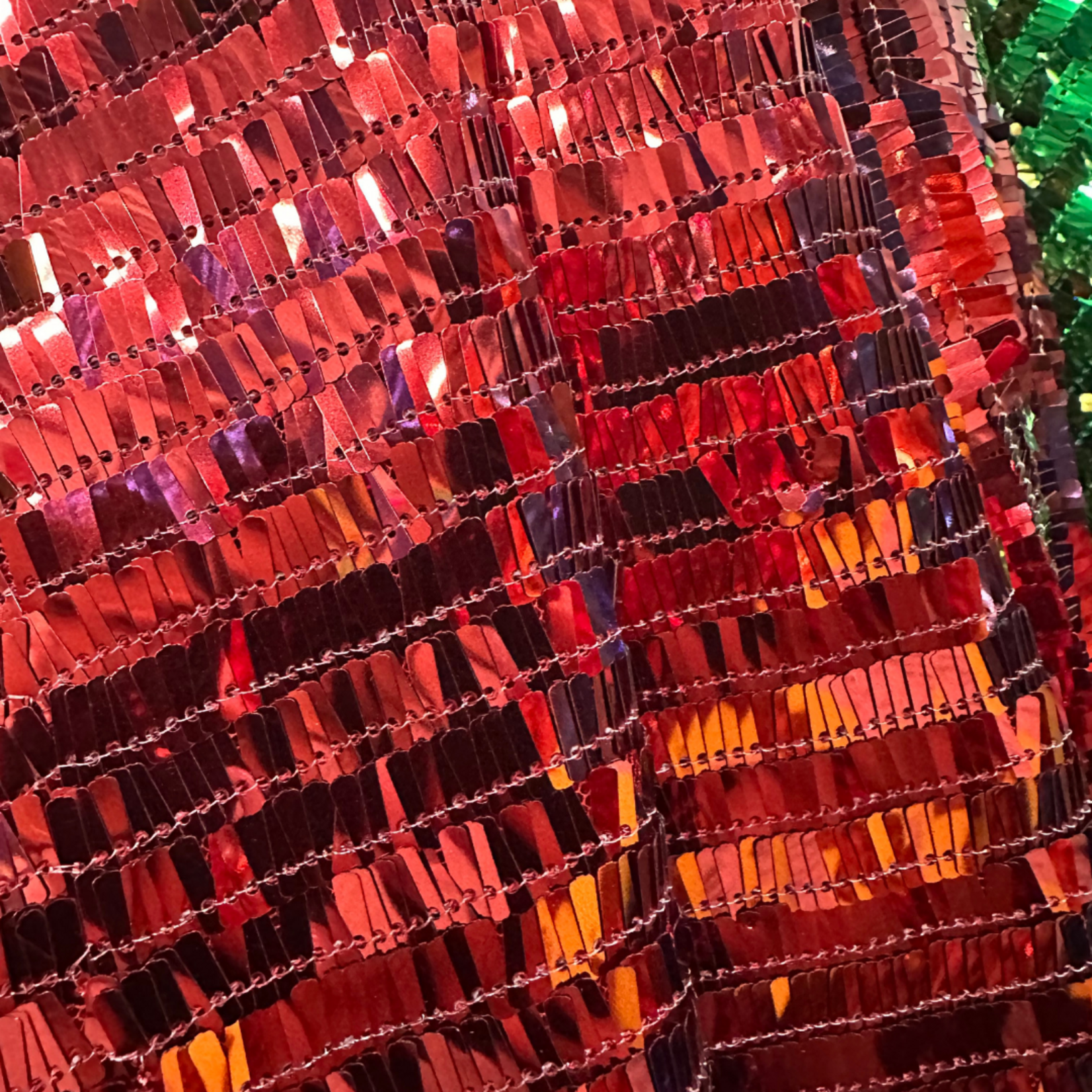 Hanging Sequin Mesh - Red