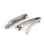 Hair Clip Silver Large 2pcs