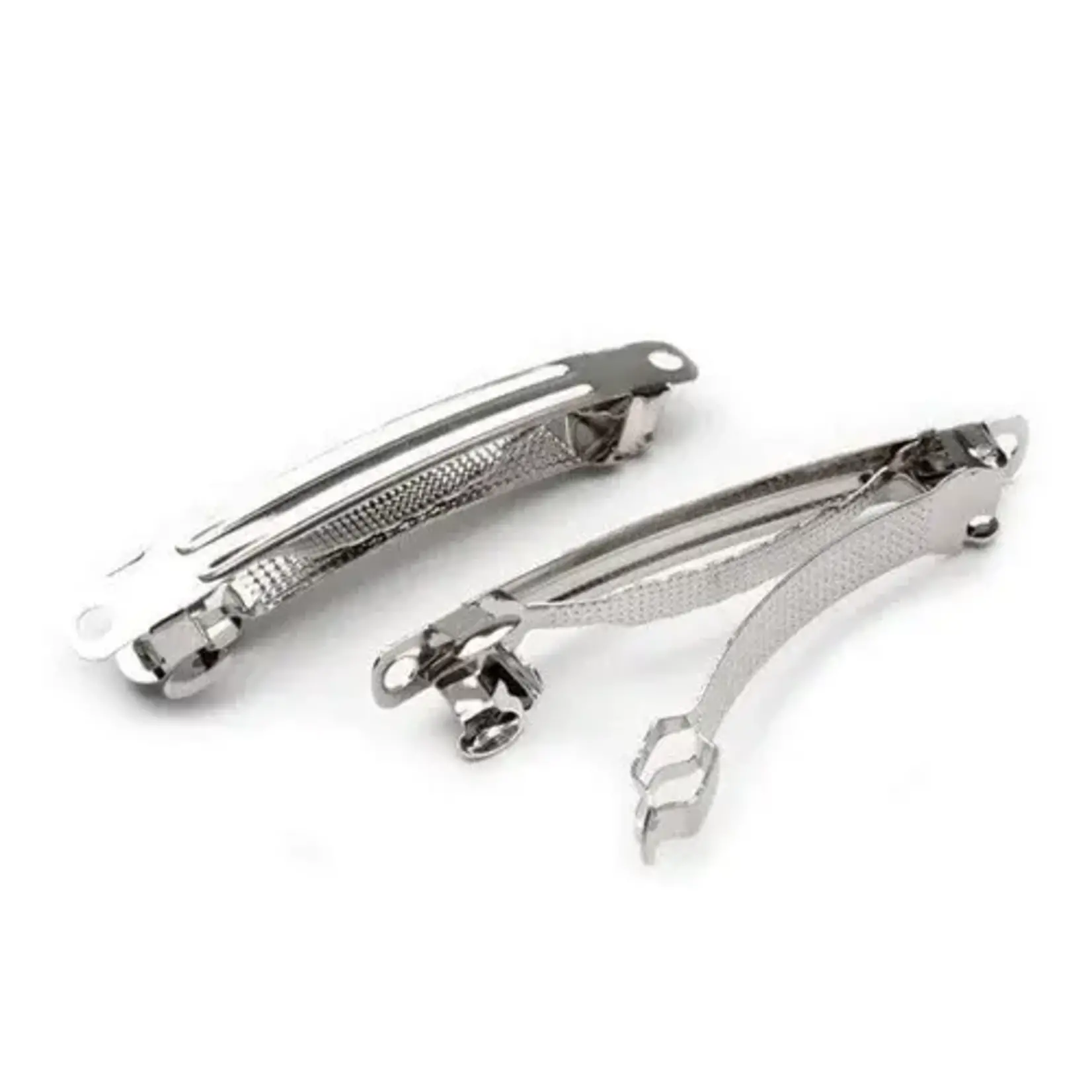 Hair Clip Silver Large 2pcs