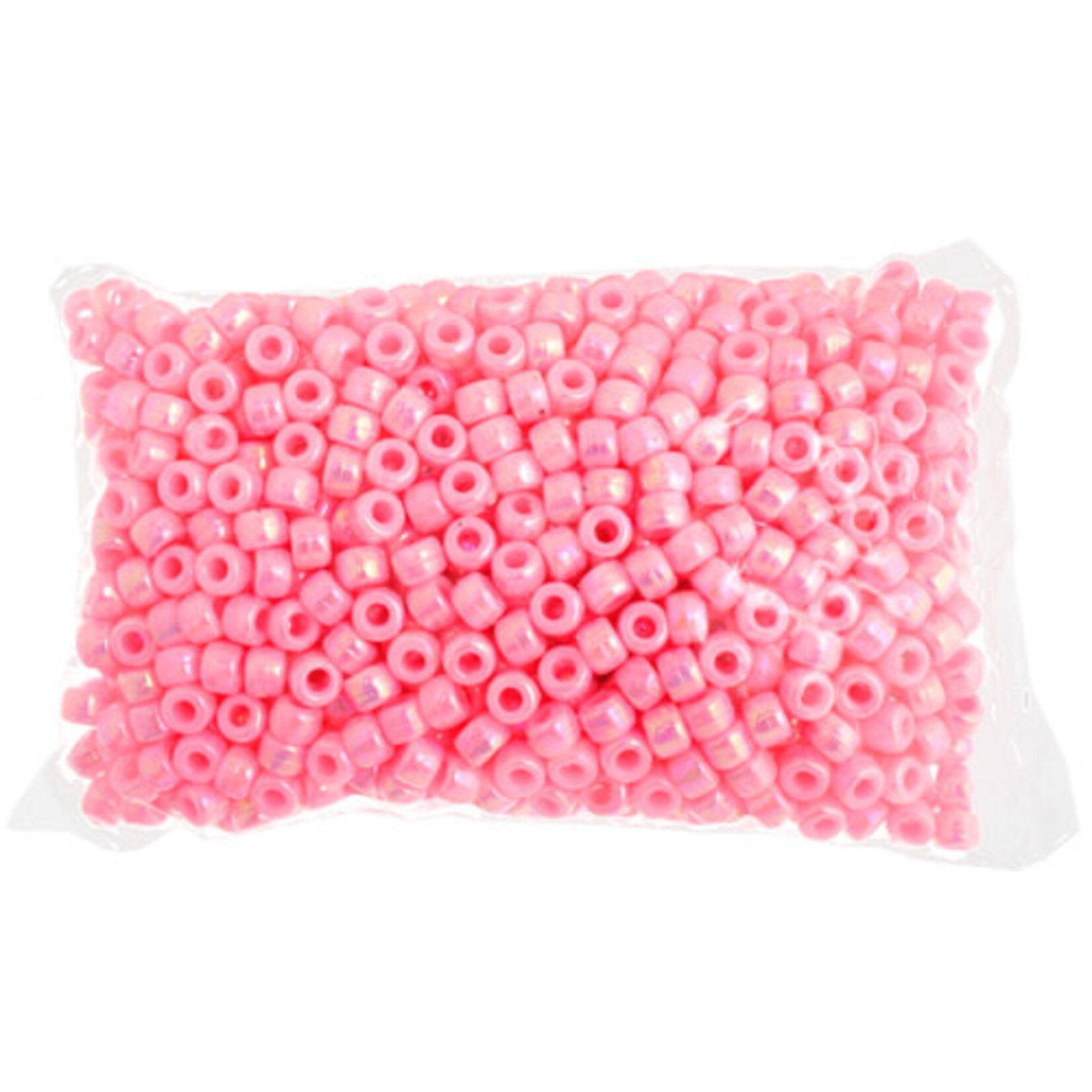 Crowbeads 9mm (1000pcs)  Pink Opaque AB