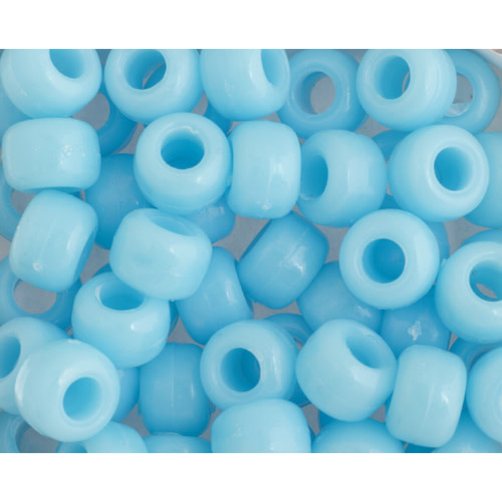 Crowbeads 9mm (60pcs) Light Blue Opaque