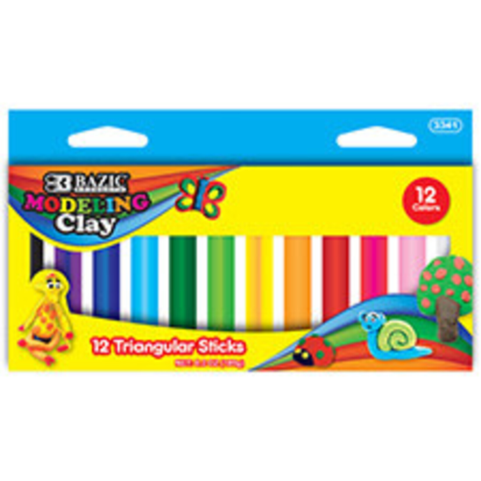Color 180 Triangular Modeling Clay (12 pieces)