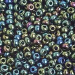 Czech Seed Beads (500 grams)  8/0 Opaque Green Iris