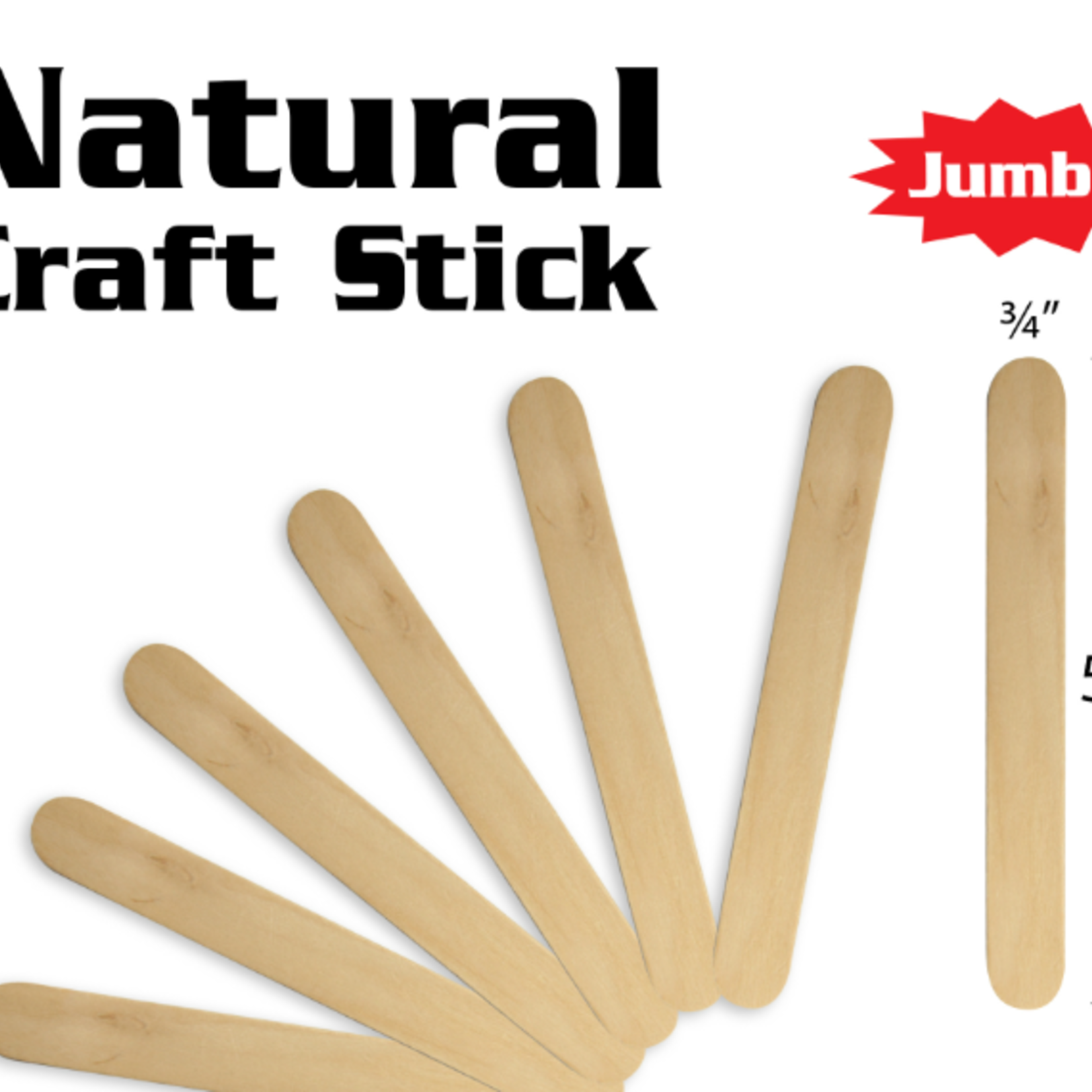 Bazic Bazic Jumbo natural Craft Stick (100/pack)