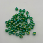 Crowbeads 9mm (60pcs) Christmas Green Opaque AB