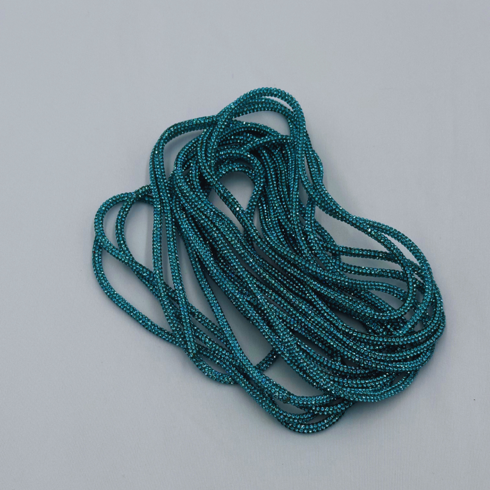 4mm Rhinestone Rope Trimming 5M - Turquiose