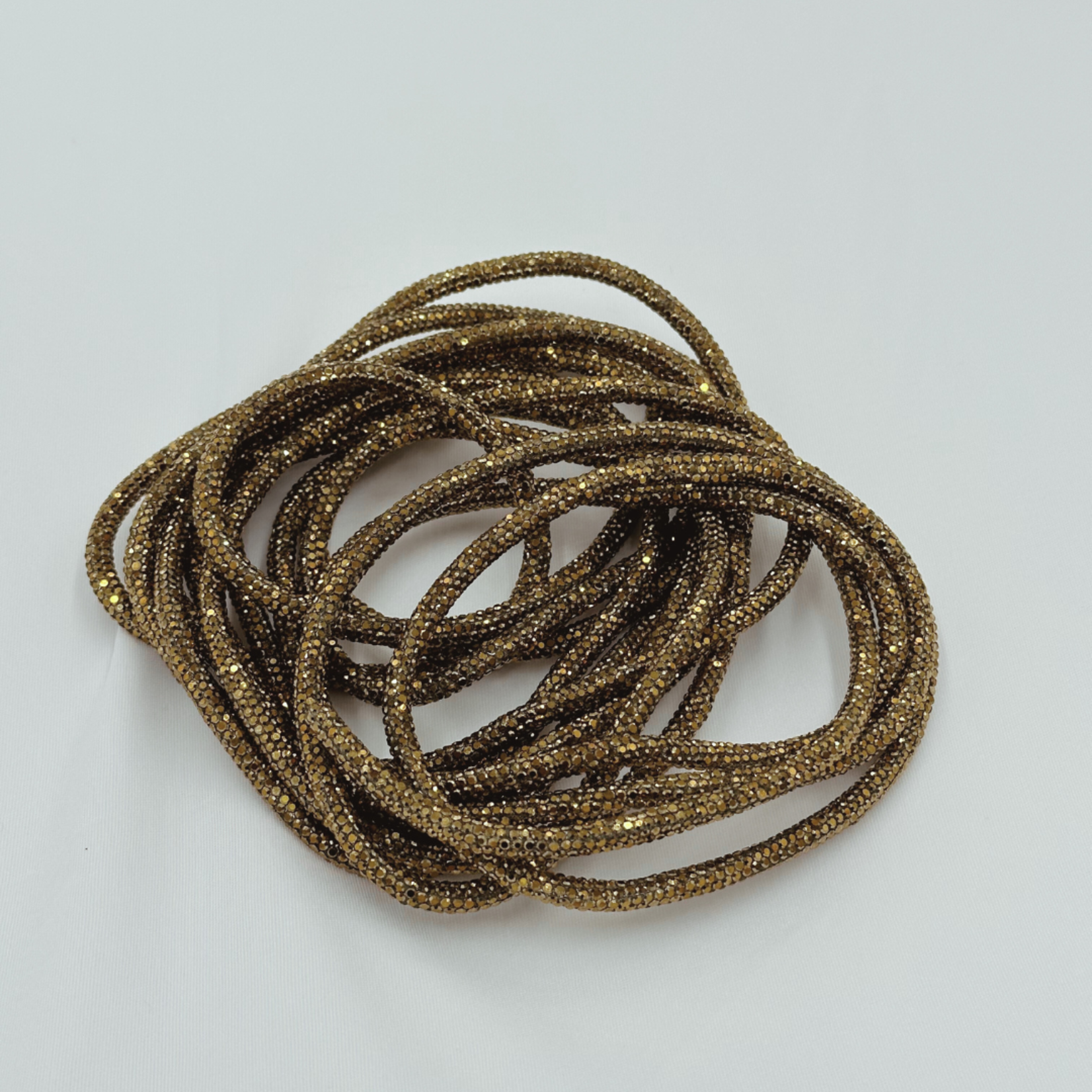 6mm Hot Fix Rhinestone Rope Trimmings 5M - Gold