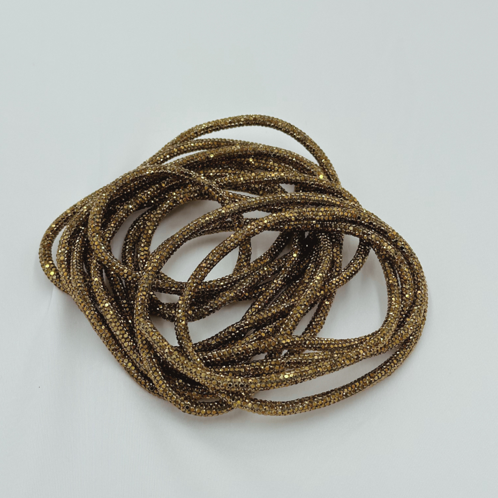 6mm Hot Fix Rhinestone Rope Trimmings 5M - Gold