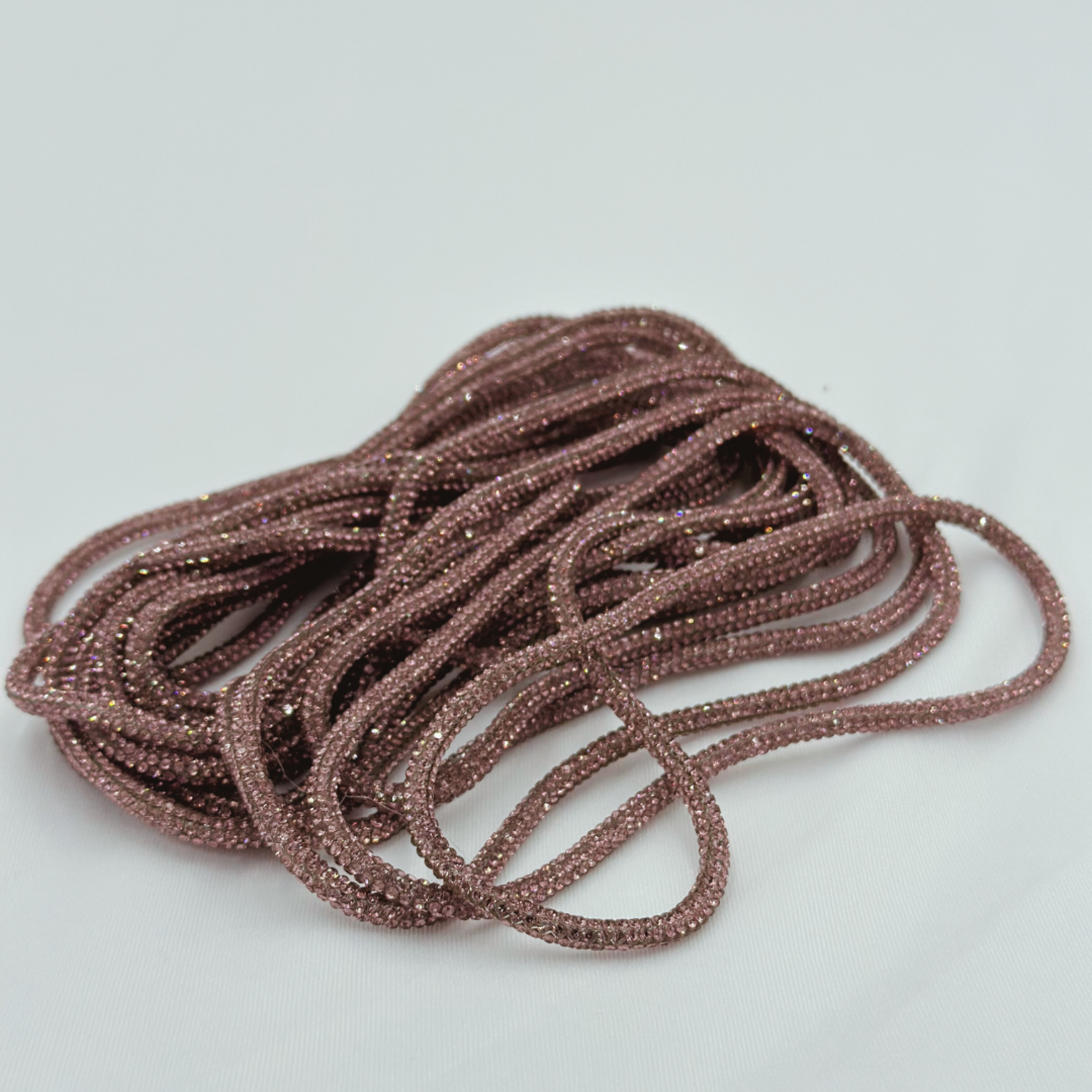 6mm Hot Fix Rhinestone Rope Trimmings 5M - Plum