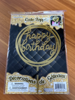 50713 - Cake Topper Happy Birthday - 4.5"