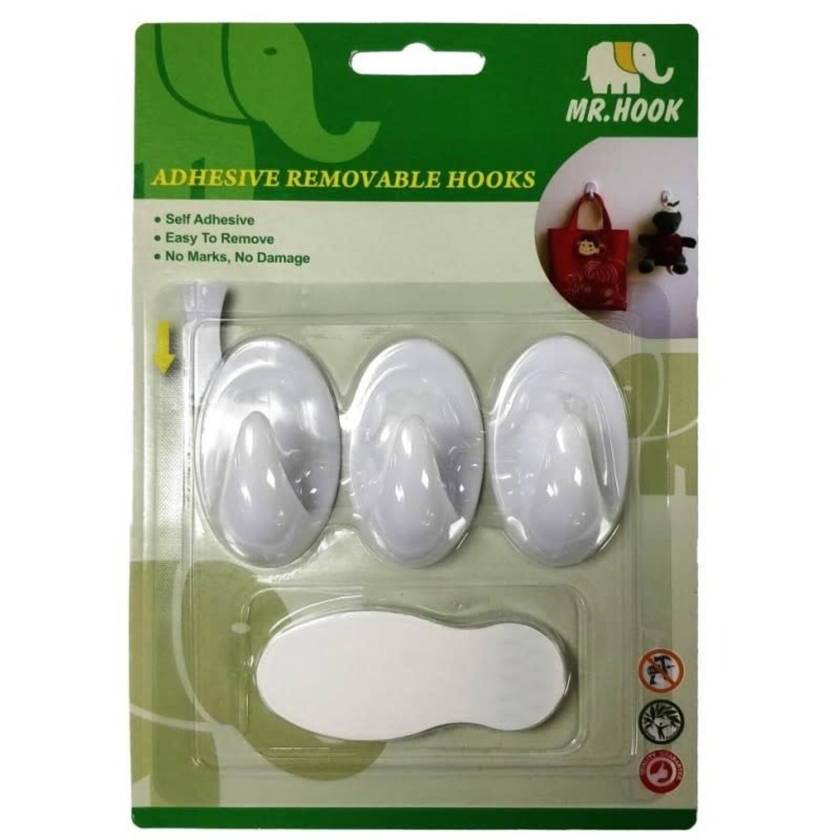 ADHESIVE HOOK 3PCS 4.4LBS