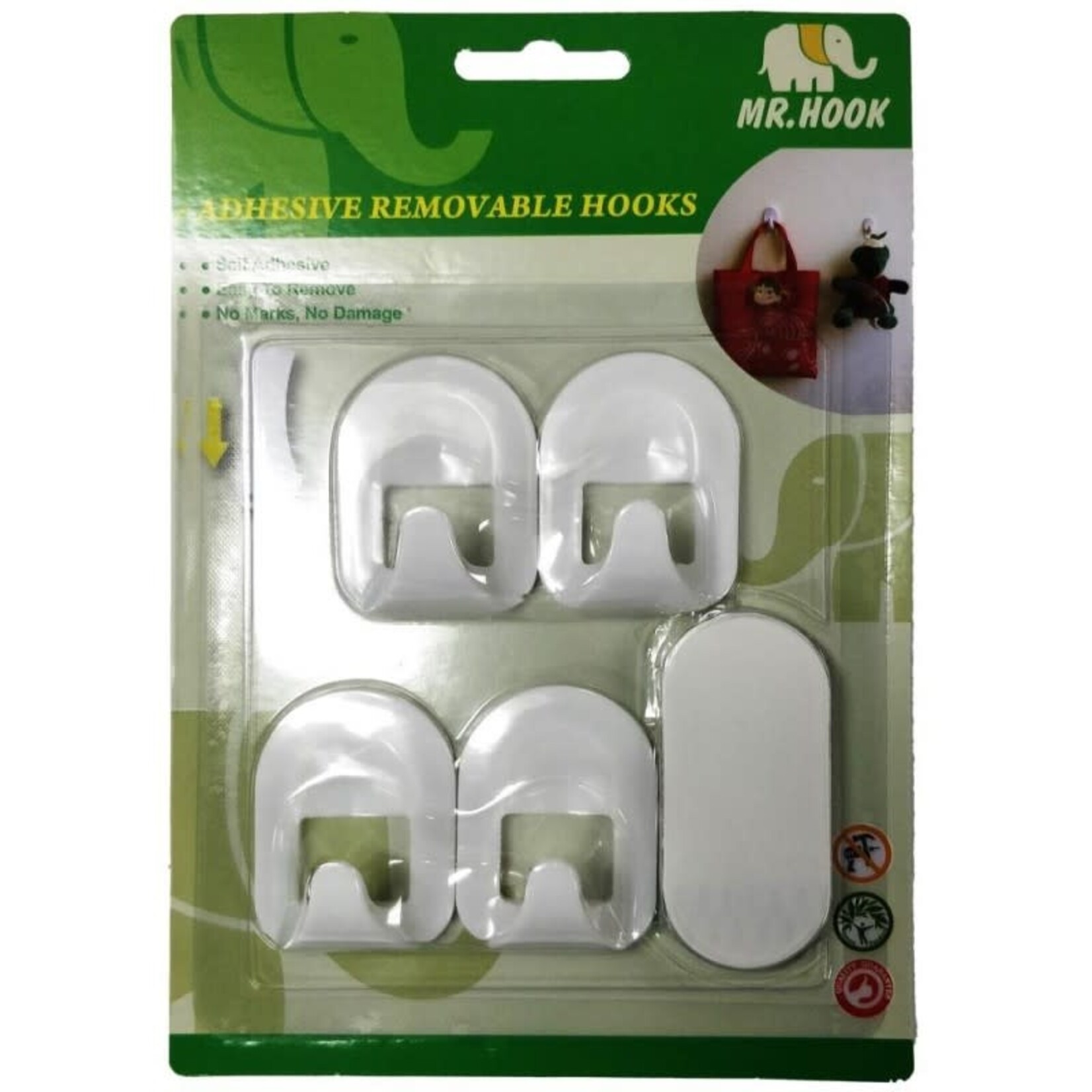 ADHESIVE HOOK 4PCS 2.2LBS