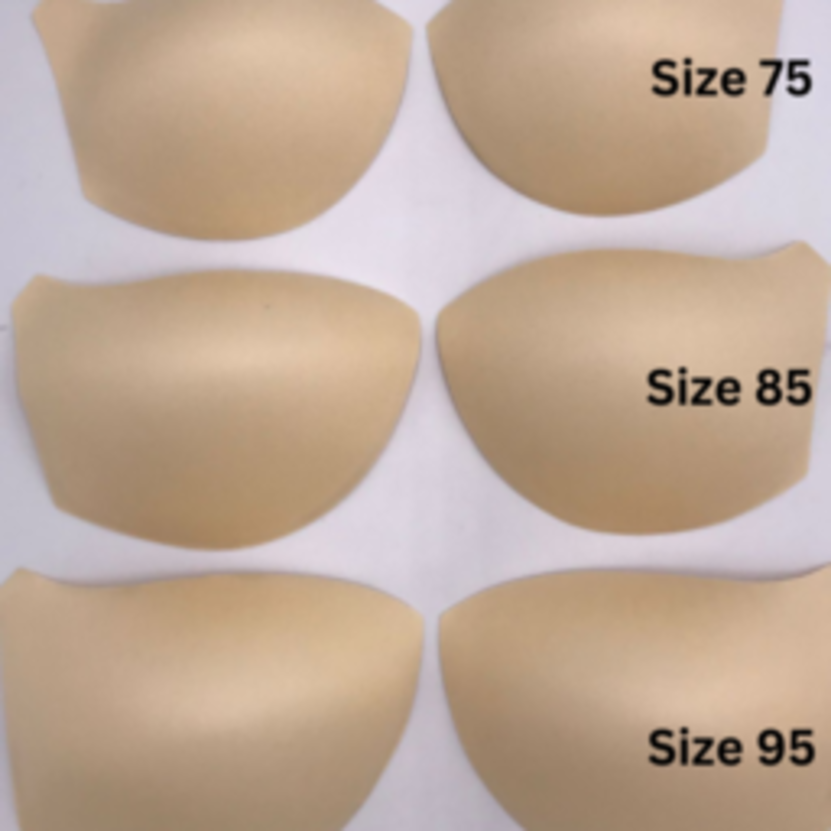 Bra Cup Push Up With Tail (1 Pair) - Size 95