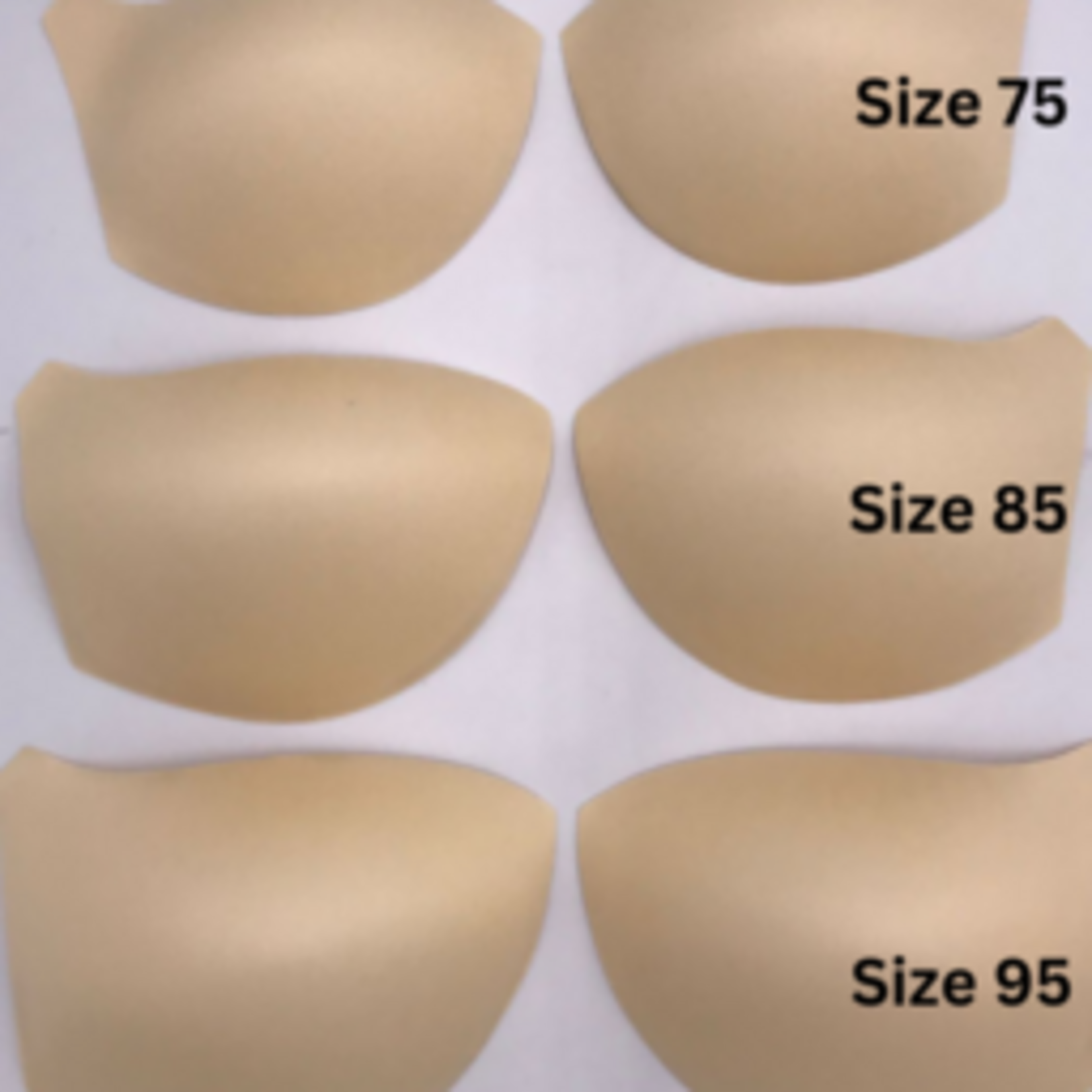 Bra Cup Push Up With Tail (1 Pair) - Size 95