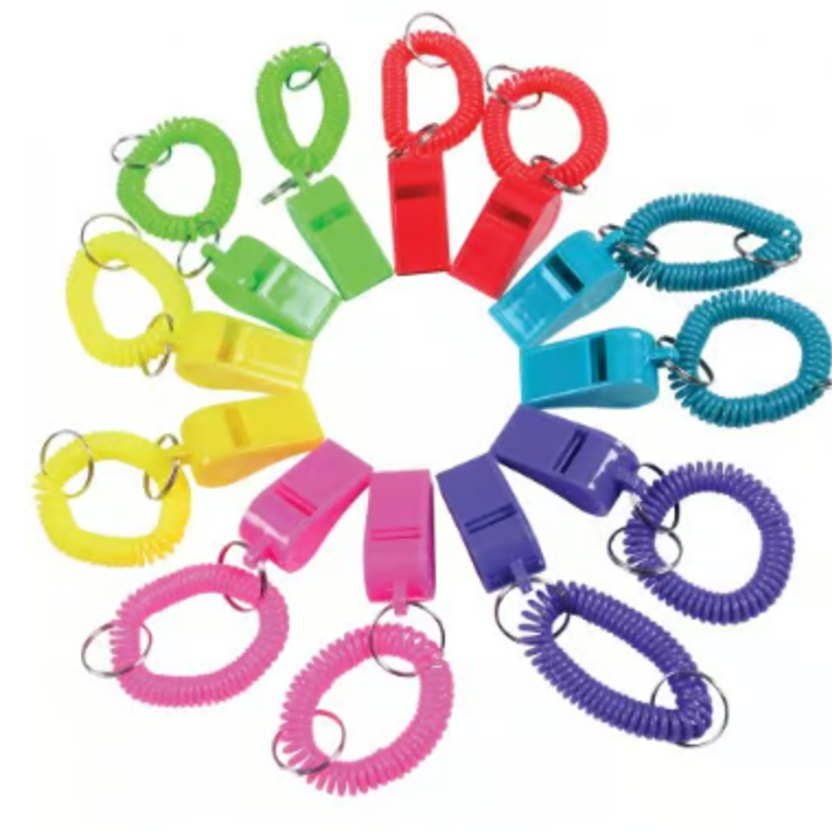 Bracelet  Whistle Keychains (12 Pieces)