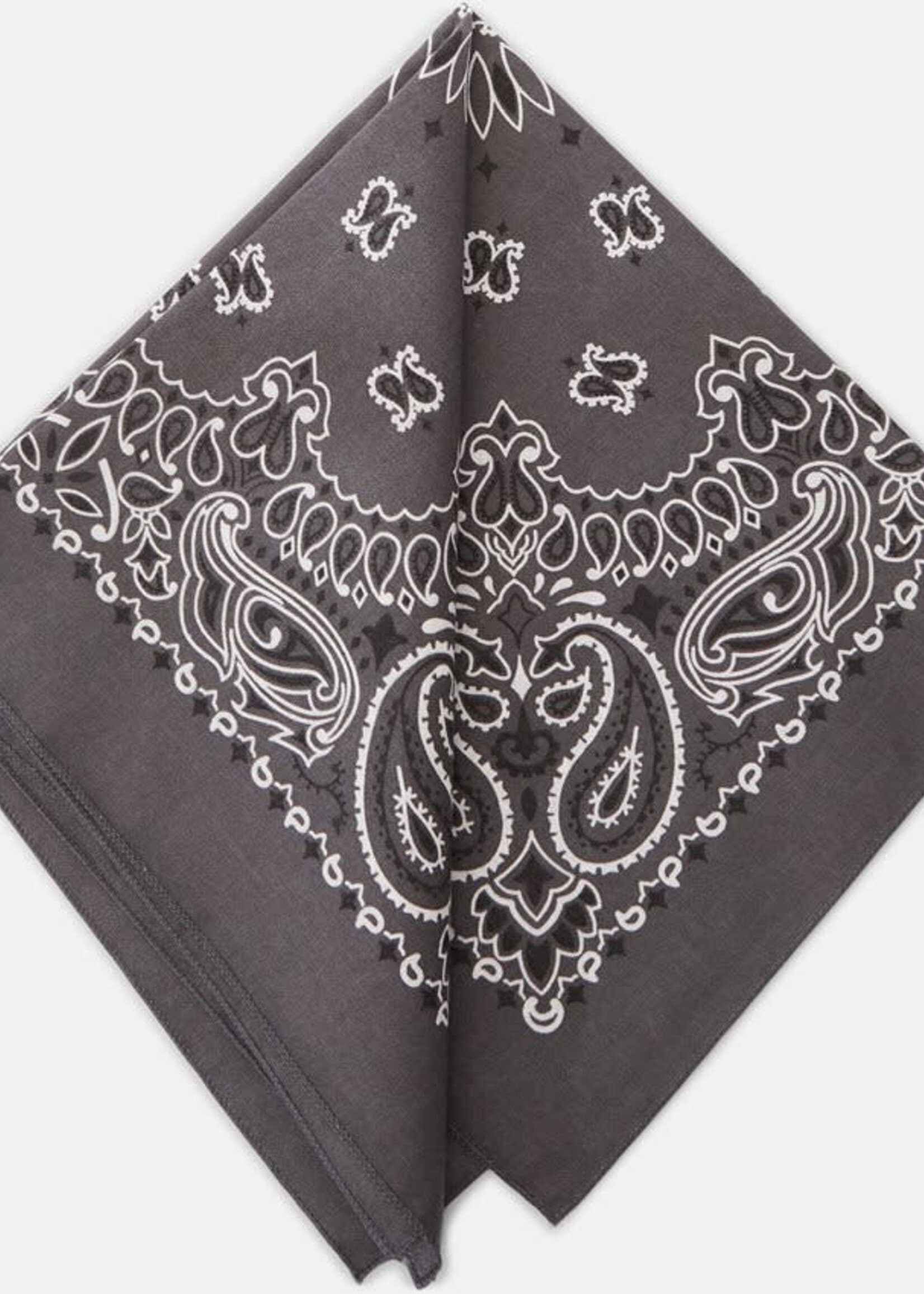 Bandana Paisley Patterned Dark Grey