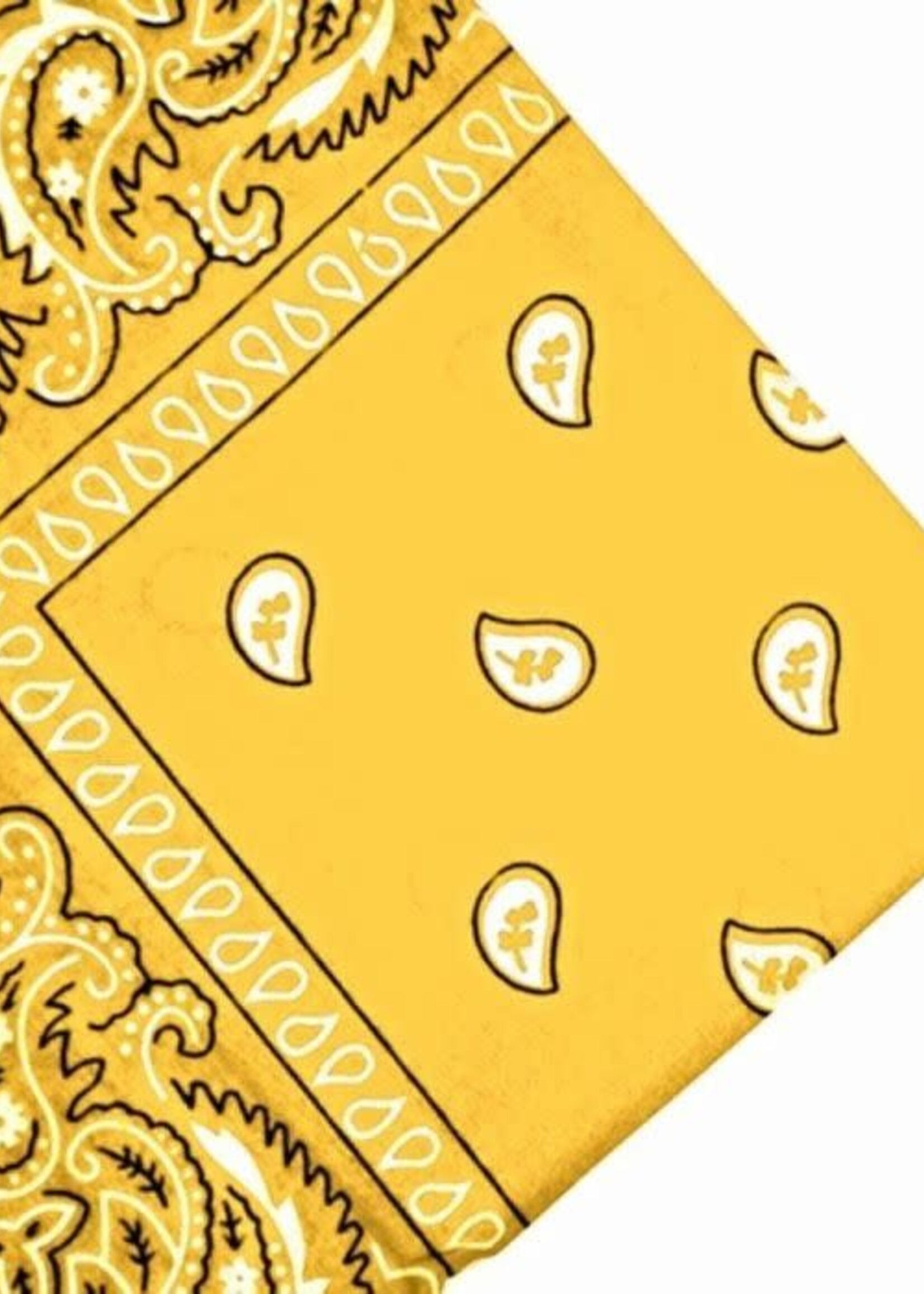 Bandana Paisley Patterned Golden Yellow