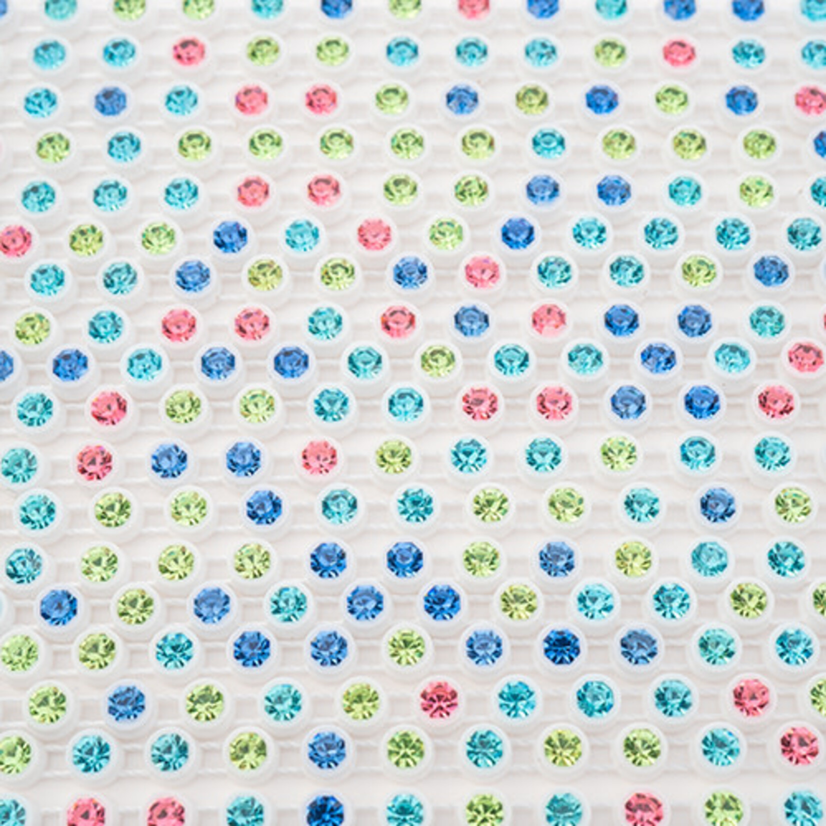 Crystal Lane Rhinestone Banding 10Yds 1Row SS12 White Casing - Light Multi