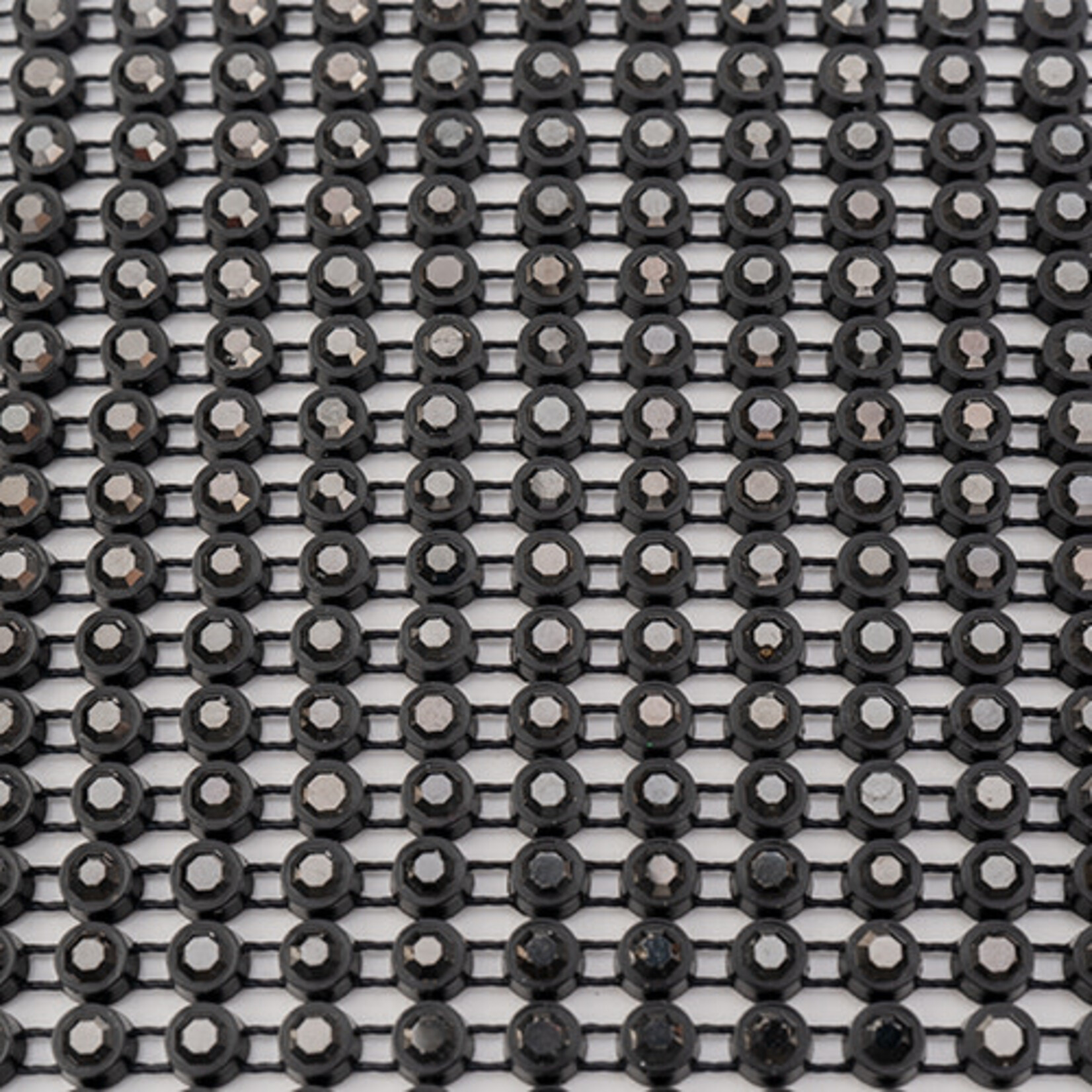 Crystal Lane Rhinestone Banding 10Yds 1Row SS12 Black Casing - Hemalite