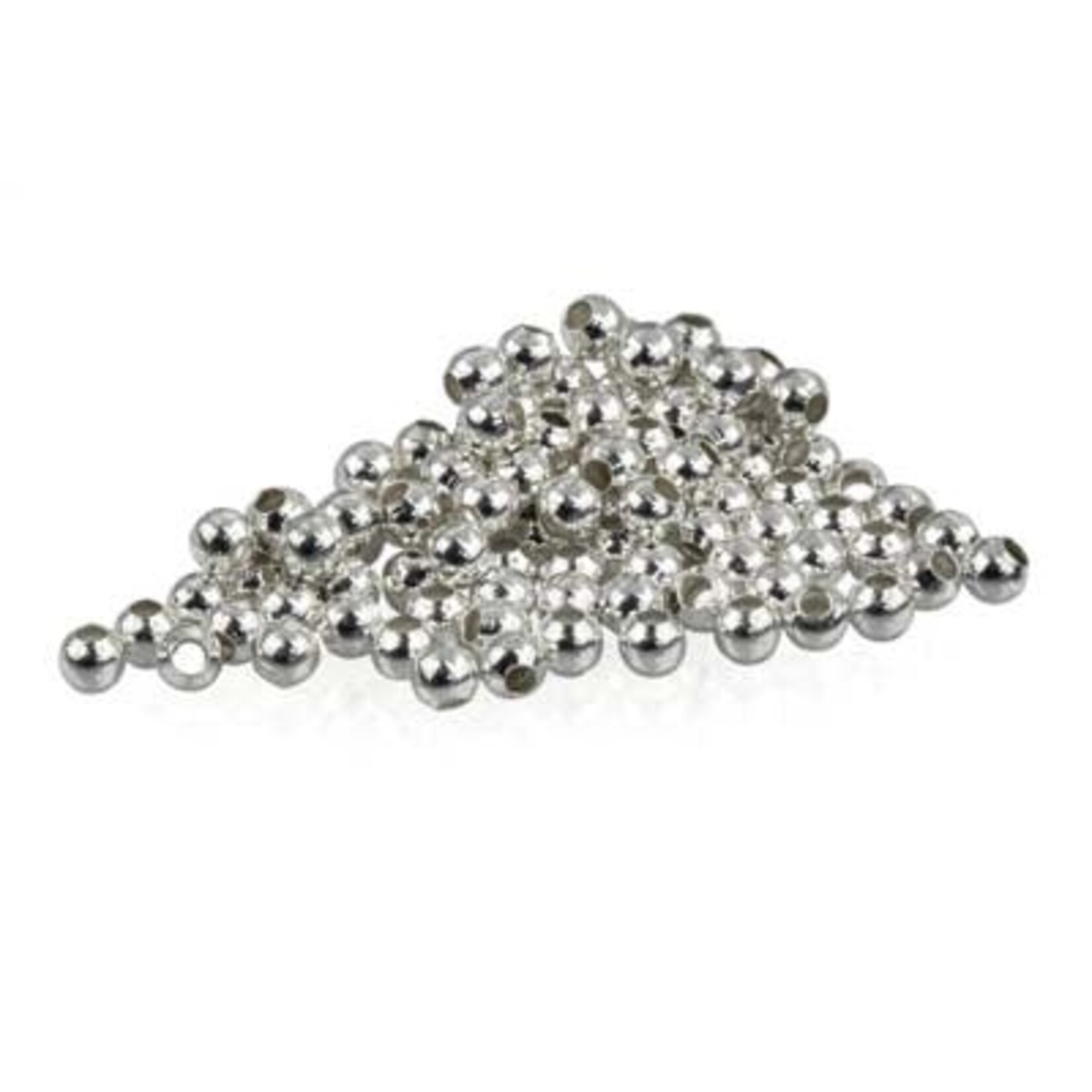 Crimp Bead Smooth 2.5mm Silver (100pcs)