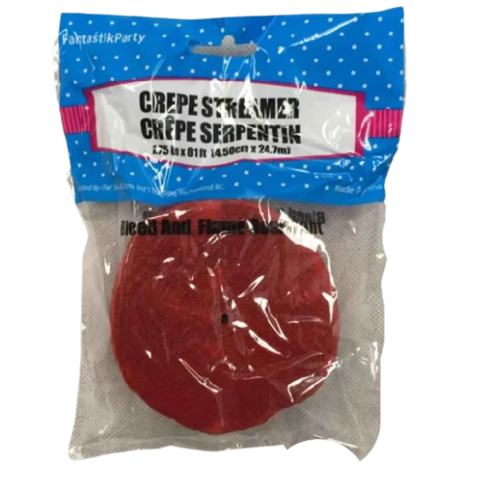 Crepe Streamers 1.75 x 81 Inches