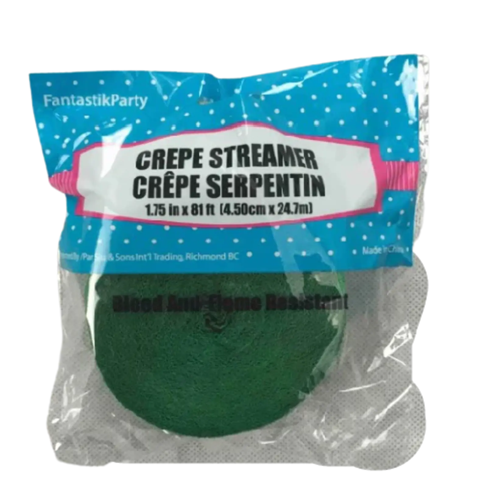Crepe Streamers 1.75 x 81 Inches