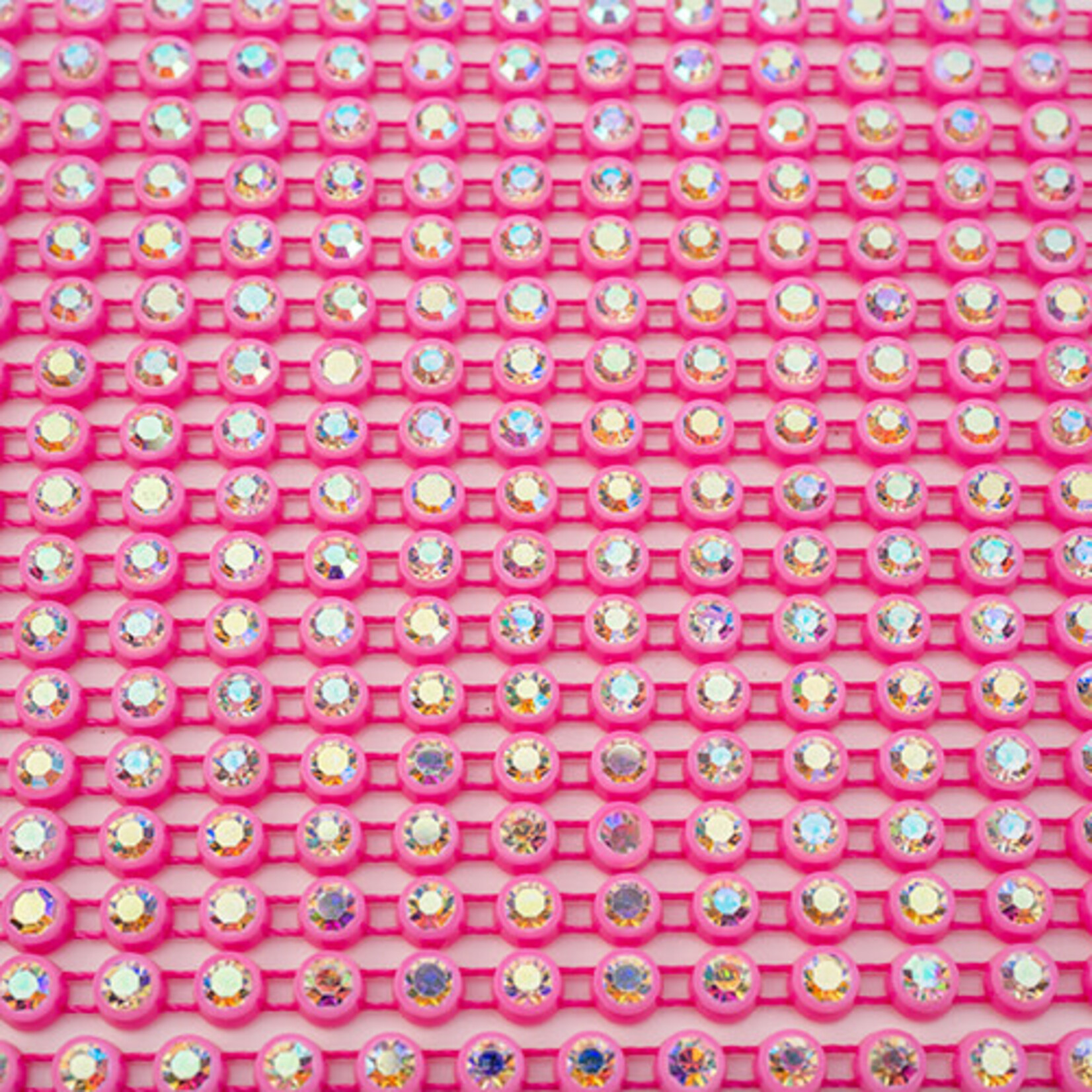 Crystal Lane Rhinestone Banding 10Yds 1Row SS12 Pink Casing - Crystal AB