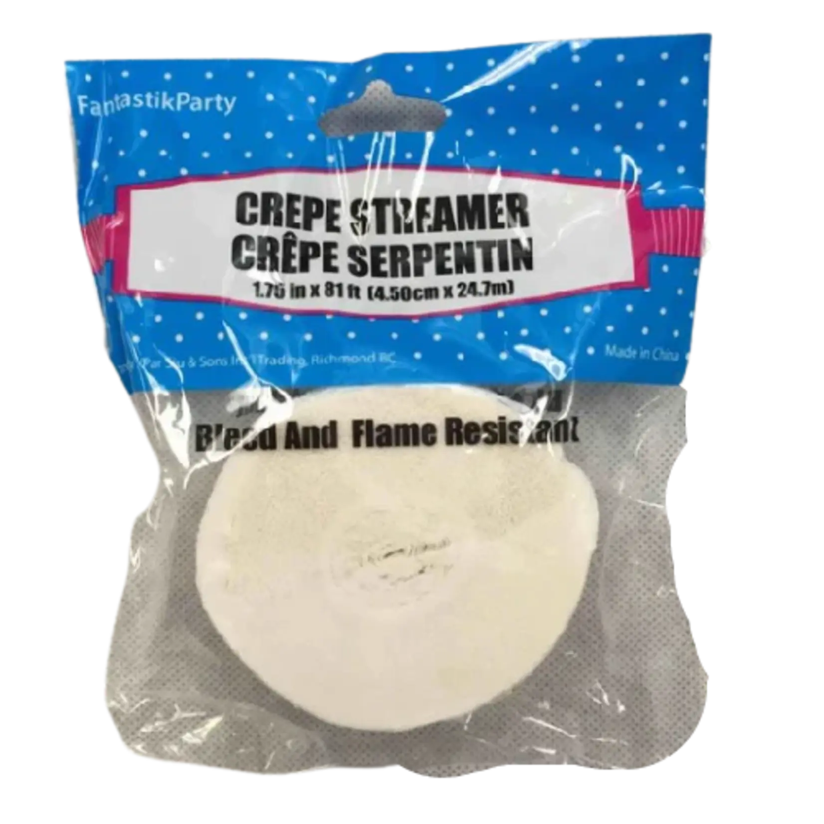 Crepe Streamers 1.75 x 81 Inches