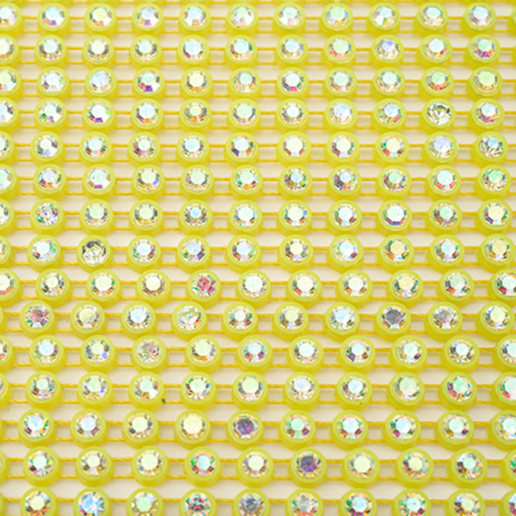 Crystal Lane Rhinestone Banding 10Yds 1Row SS12 Bright Yellow Casing - Casing AB
