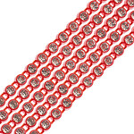 Crystal Lane Rhinestone Banding 1Yd 1Row SS8 Red Casing - Crystal