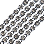 Crystal Lane Rhinestone Banding 1Yd 1Row SS12 Black Casing - Crystal