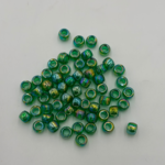 Crowbeads 9mm (1000pcs)  Christmas Green Opaque AB