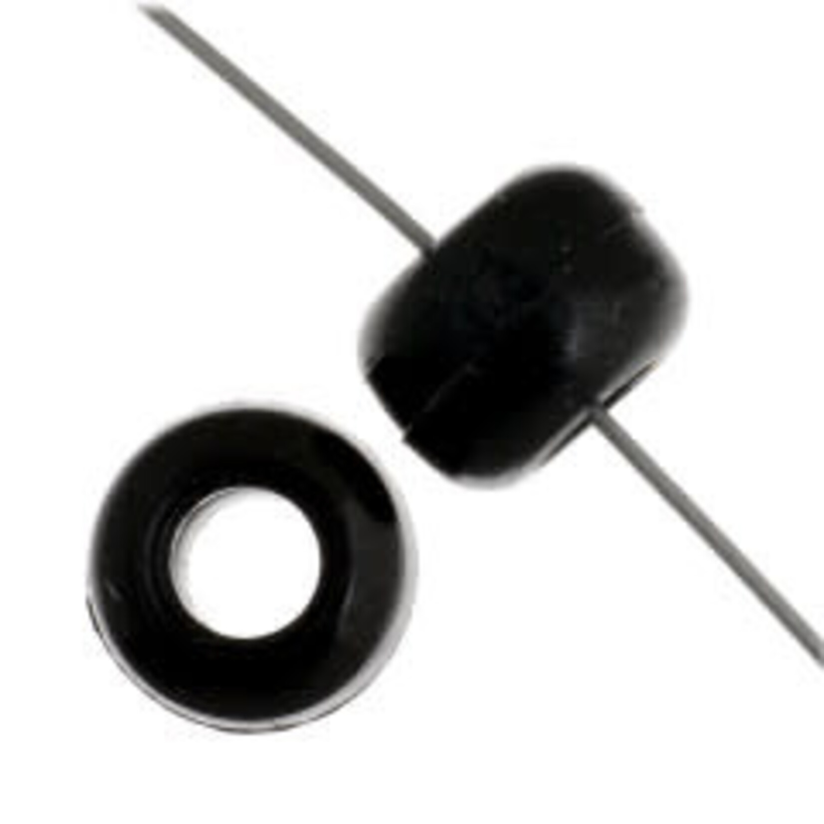 Crowbeads 9mm (60pcs) Black Opaque