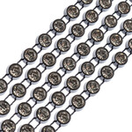 Crystal Lane Rhinestone Banding 1Yd 1Row SS12 Grey Casing - Crystal
